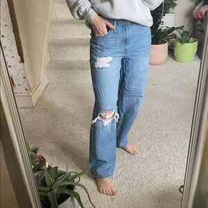 Levis 94' Baggy Women's Blue Distressed Jeans 28